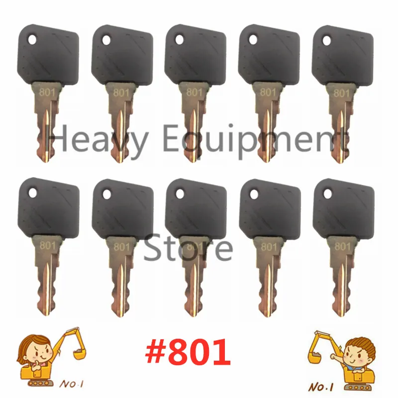 10X 801 Ignition Key 0009730419 0009701304 for Linde Forklift High Lift Truck Ant Key