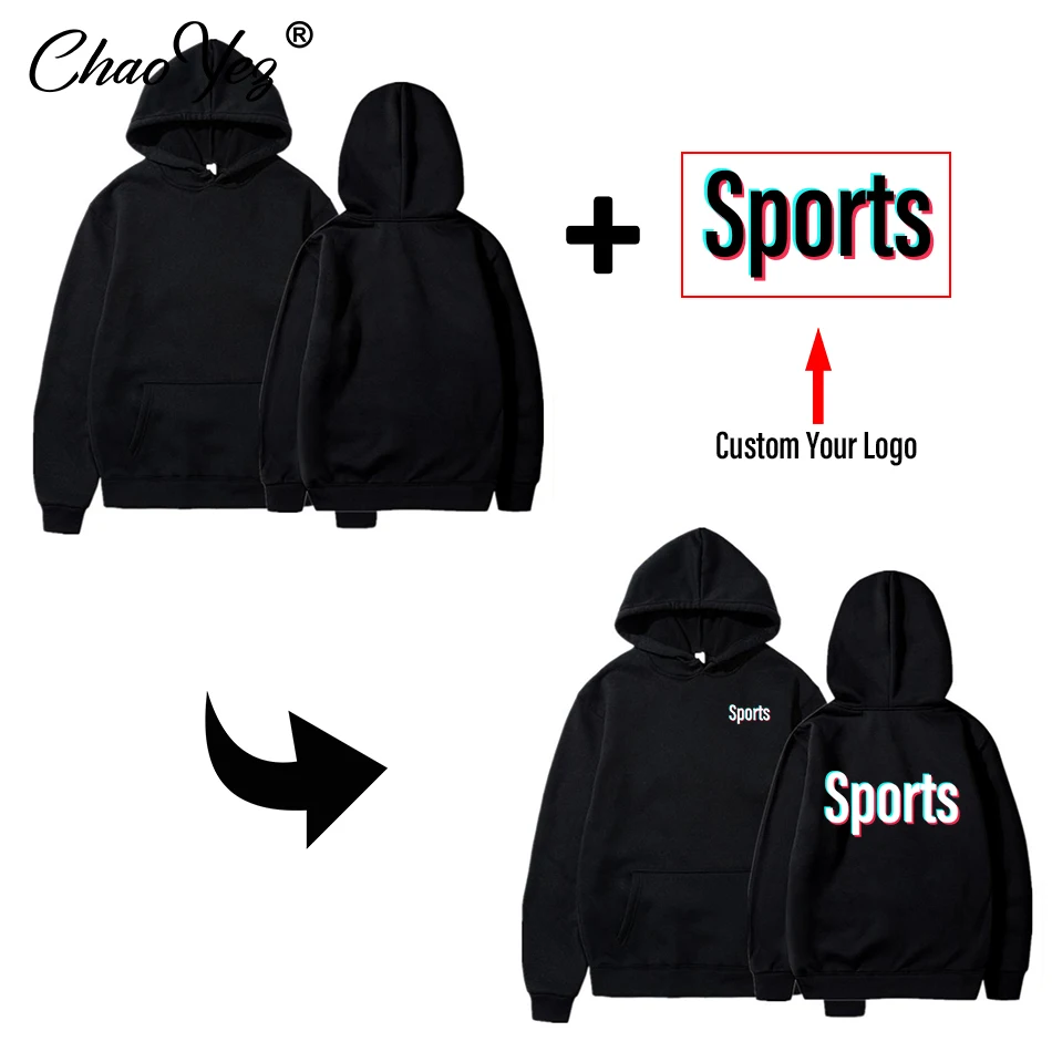 Your Own Design Brand Logo/Picture Personalized Custom Men Women Text DIY Hoodies Sweatshirt Casual Hoody Clothing Fashion 2023