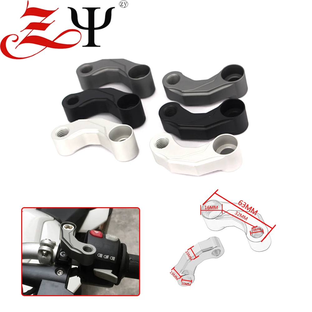 

For BMW R1200GS R1250GS R1200R F650GS F700GS F800GS F900XR F900R Motorcycle Mirrors Riser Extension Brackets Adapter Accessories