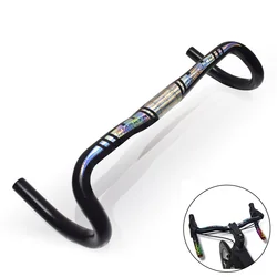 Road Bike Gravel Handlebar Ultralight Racing Bike Drop Bar Bike Steering Wheel Bent Handlebar Inner Routing 31.8mm*420/450/480mm