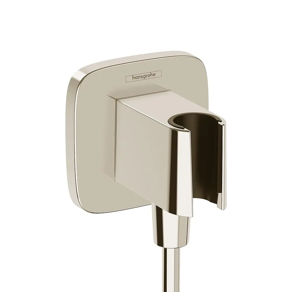 

Allexpreskhansgrohe FixFit Q Handheld Shower Wall Outlet 1/2-inch Thread Connection in Polished Nickel, 26887831
