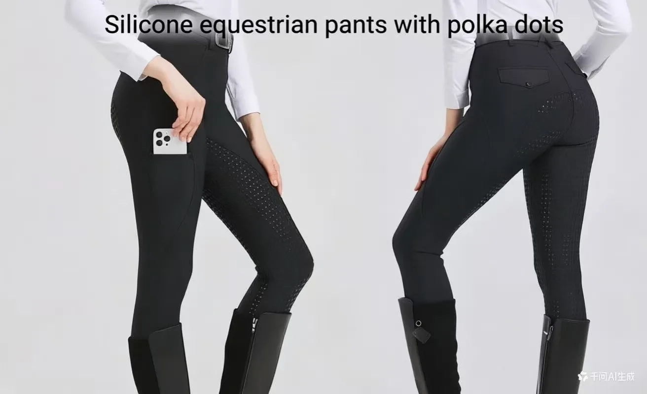 pantaloni-da-equitazione-a-vita-alta-per-competizioni-antiscivolo-e-resistenti-all'usura