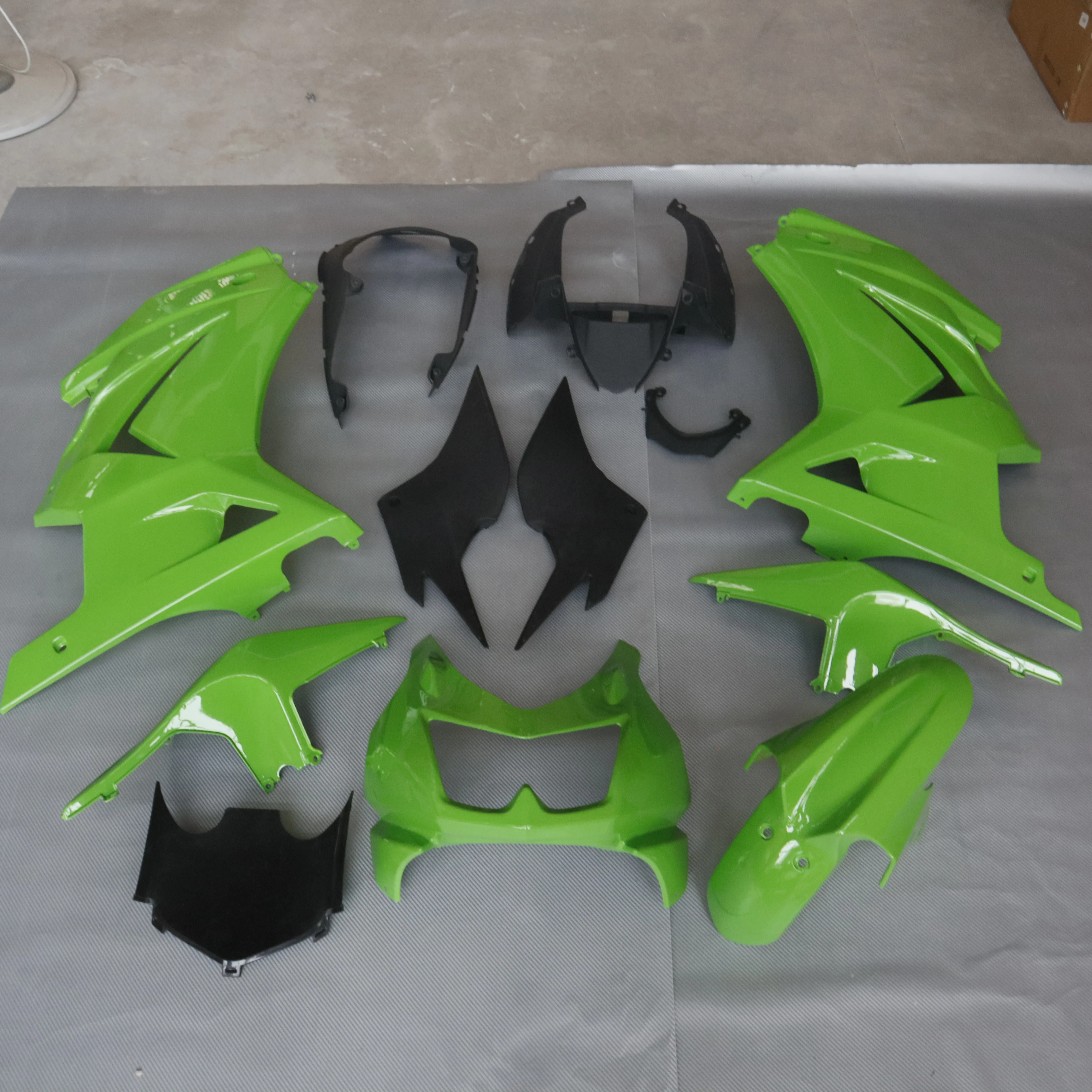 Out Fairing Kit Cover For Kawasaki Ninja 250 2008 2009 Green and Black China Factory