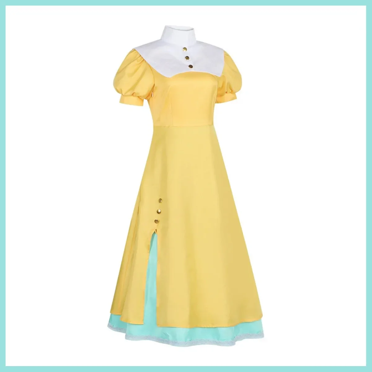Anime Cardcaptor Sakura Daidouji Tomoyo Cosplay Costume Wig Daily Yellow Dress Hair Accessories Woman Kawaii Leisure Suit view 4