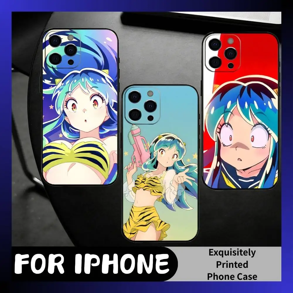 

LUM Classic Anime U-Urusei Y-Yatsura Phone Case For iPhone17,16,15,14,13,12 Plus,Max Soft Silicone Black Cover