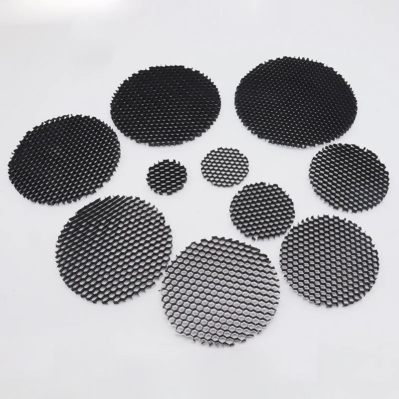 23 - 109mm LED Light Lamp Shade Hood Downlight Spotlight Round Honeycomb Net Cover Black Anti-glare Anti-dazzling Light Aluminum