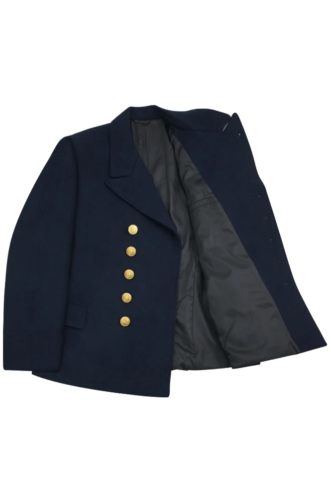 Veste allemande Kriegsmarine EM en laine bleu marine, tunique à pois, WWII, GUWG-003