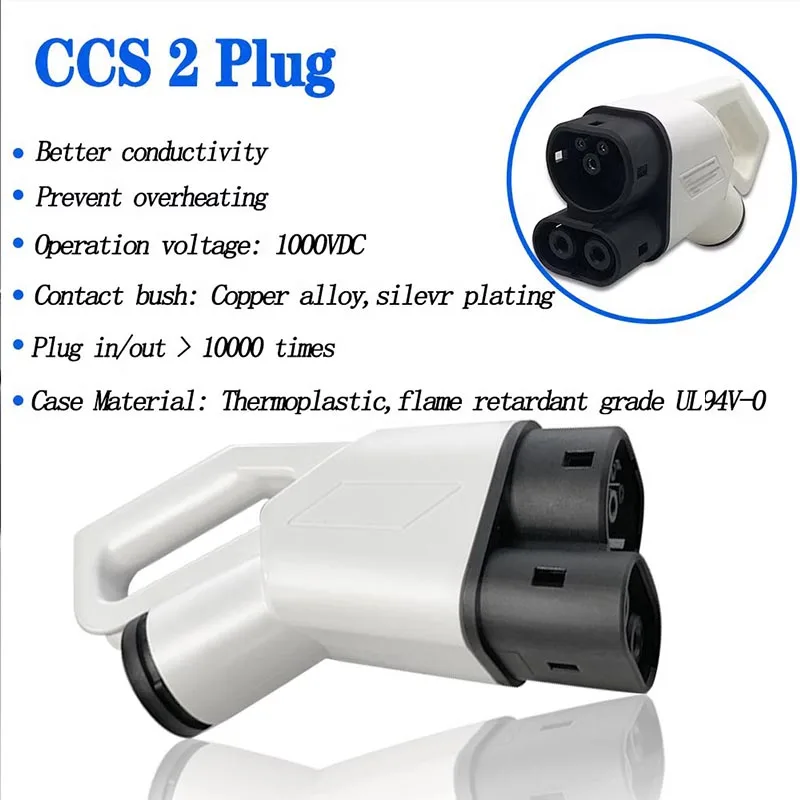 COMBO CCS IEC 62196-3 EV Charger Connector Type2 CCS2 Plug 200A with cable for European standard DC fast charging car charging