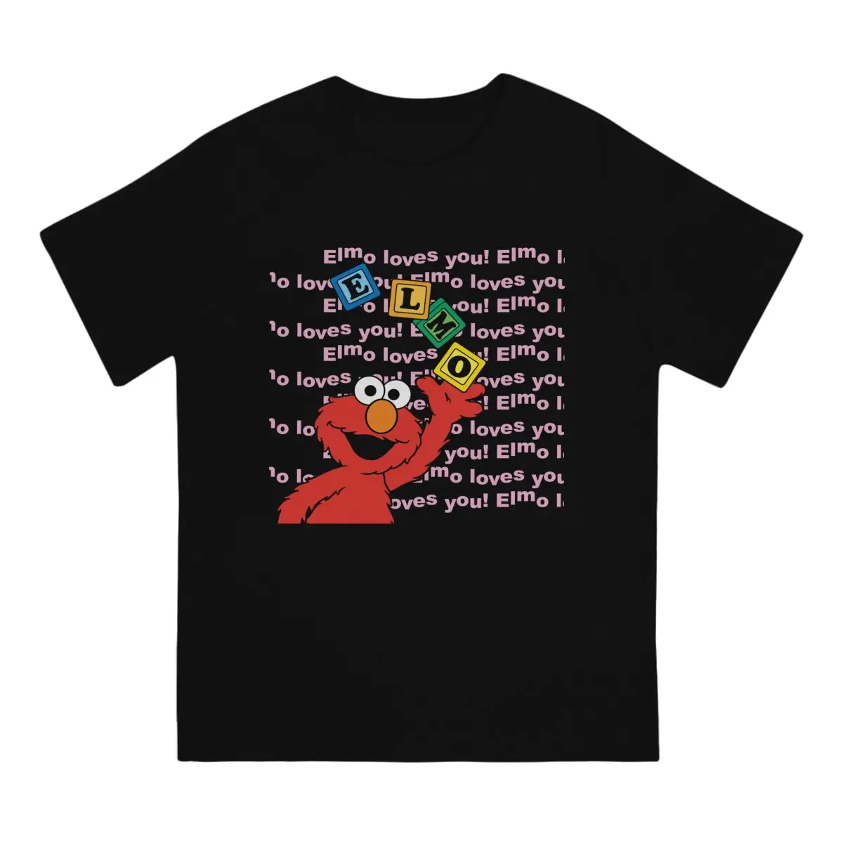 Men Sesame Streets T-Shirt Crewneck Cotton Style Elmo Hipster Ofertas O Neck Graphic Tshirt