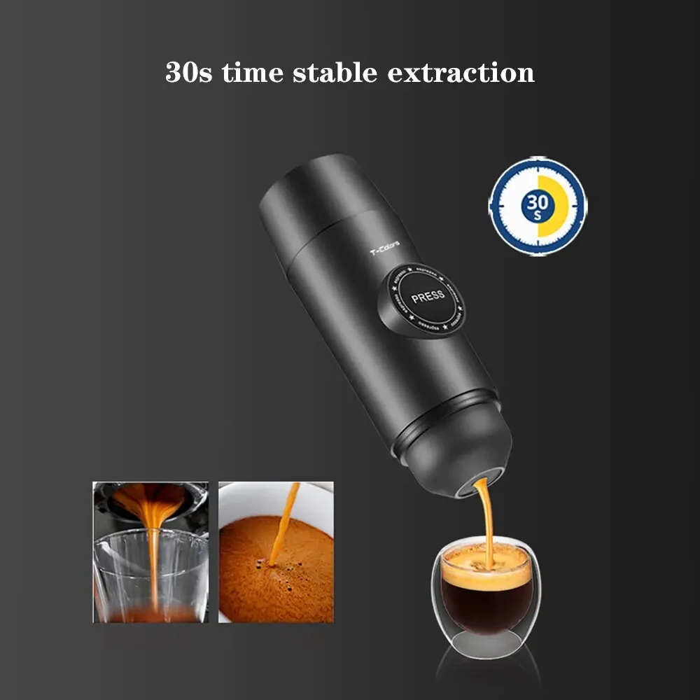 Portable Capsule Coffe Machine Rechargeable Espresso Coffee Outdoor Car Coffee Machine