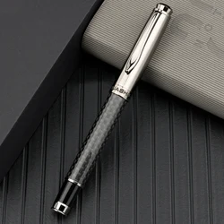 Luxury Pen Carbon Fibre Metal Ball-point Pen Signing Pens for Writing Gift Office Stationery Supplies