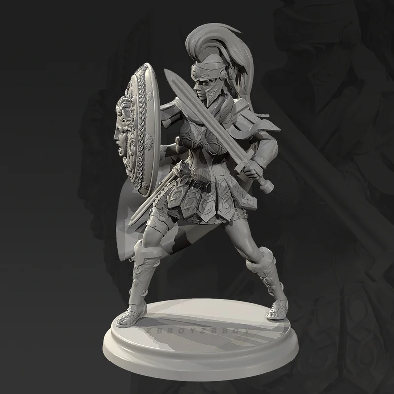 

50mm 75mm 90mm The Spartan General Resin Model Figure Gk Micro Miniature 3d Printed White Model Toy Unassembled And Unpainted