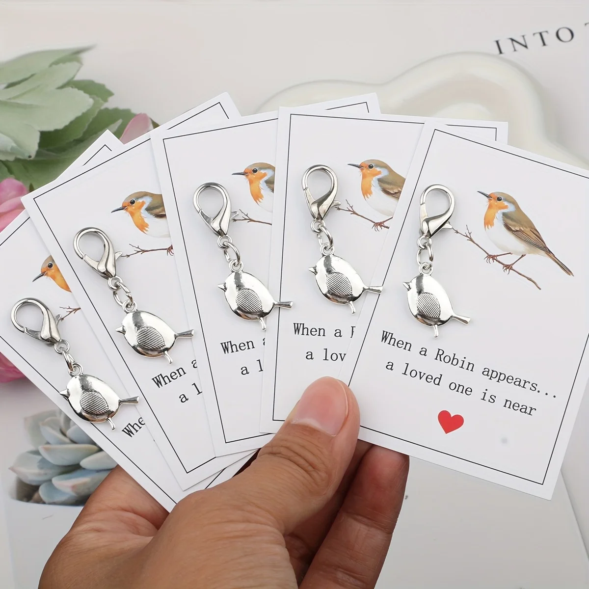 10set Bird Keychains with Lobster Clasp