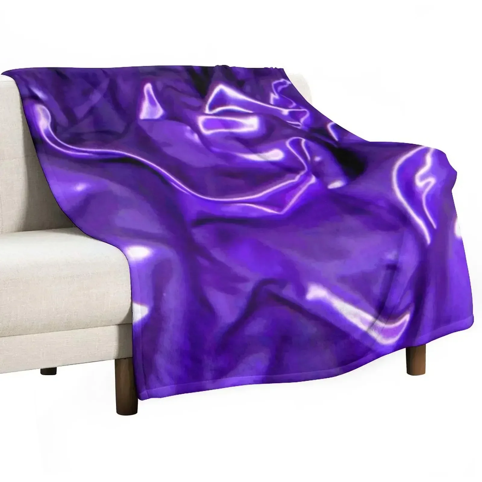 

Ultra Violet Satin Material Throw Blanket Quilt Tourist Blankets