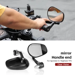 For Harley Sportster S RH1250s Nightster RH975 Motorcycle Bar End Handlebar Mirrors Large mirror surface Accessories