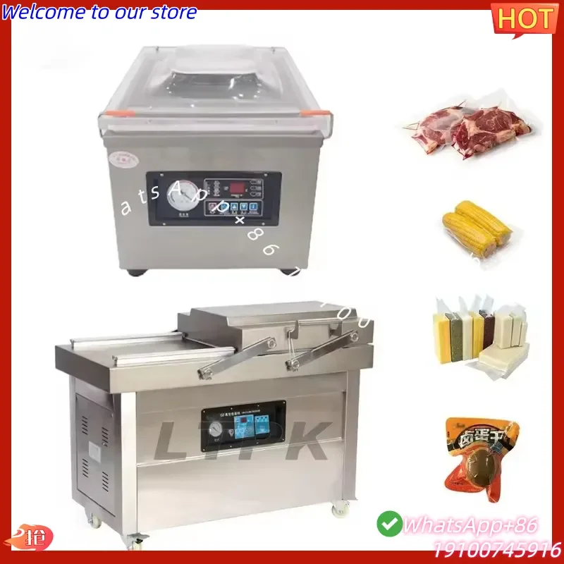 2026Hot Commercial Electric Chicken Silage Bag Food Saver Storage Vacuum Sealer Machine Semi-Automatic Packing Single Double