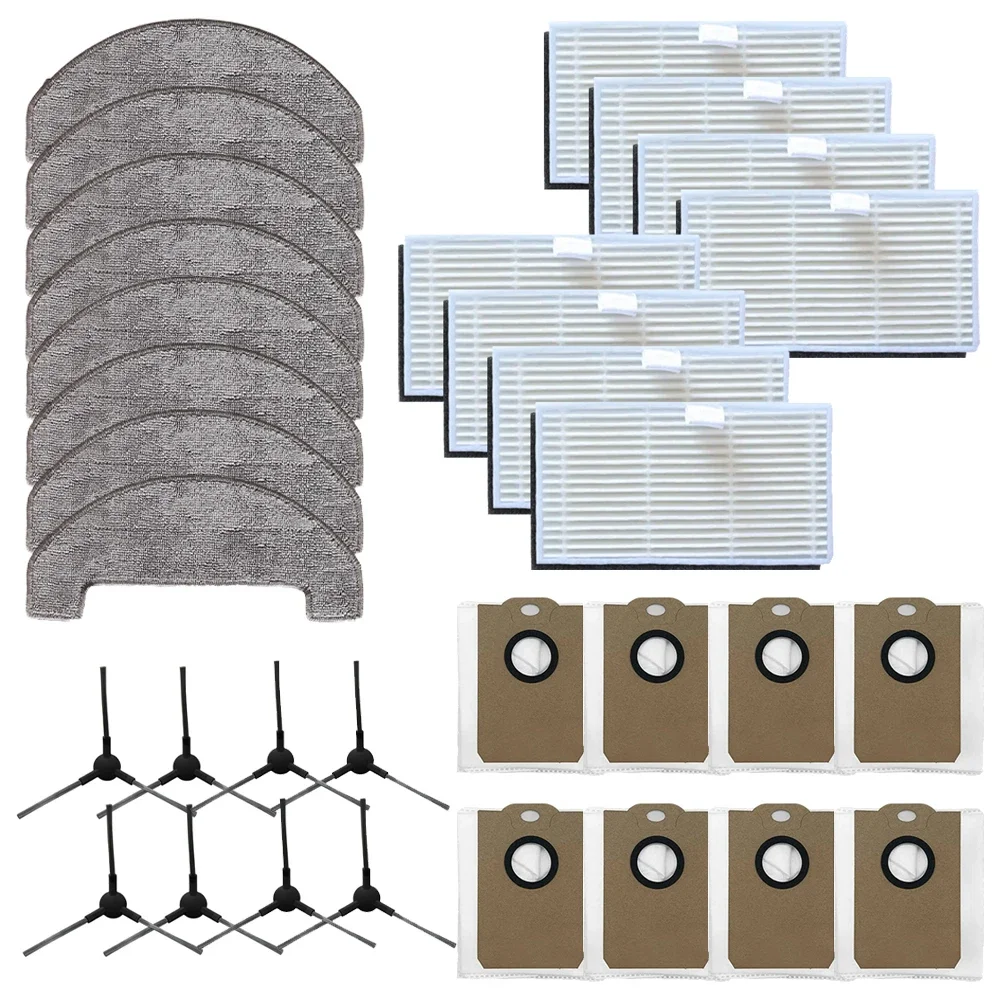 

Filter Mop Cloth Dust Bag Side Brush Kit Household Cleaning Tools Replacement For MONSGA/MS1 MAX Robot Vacuum Cleaner Kit