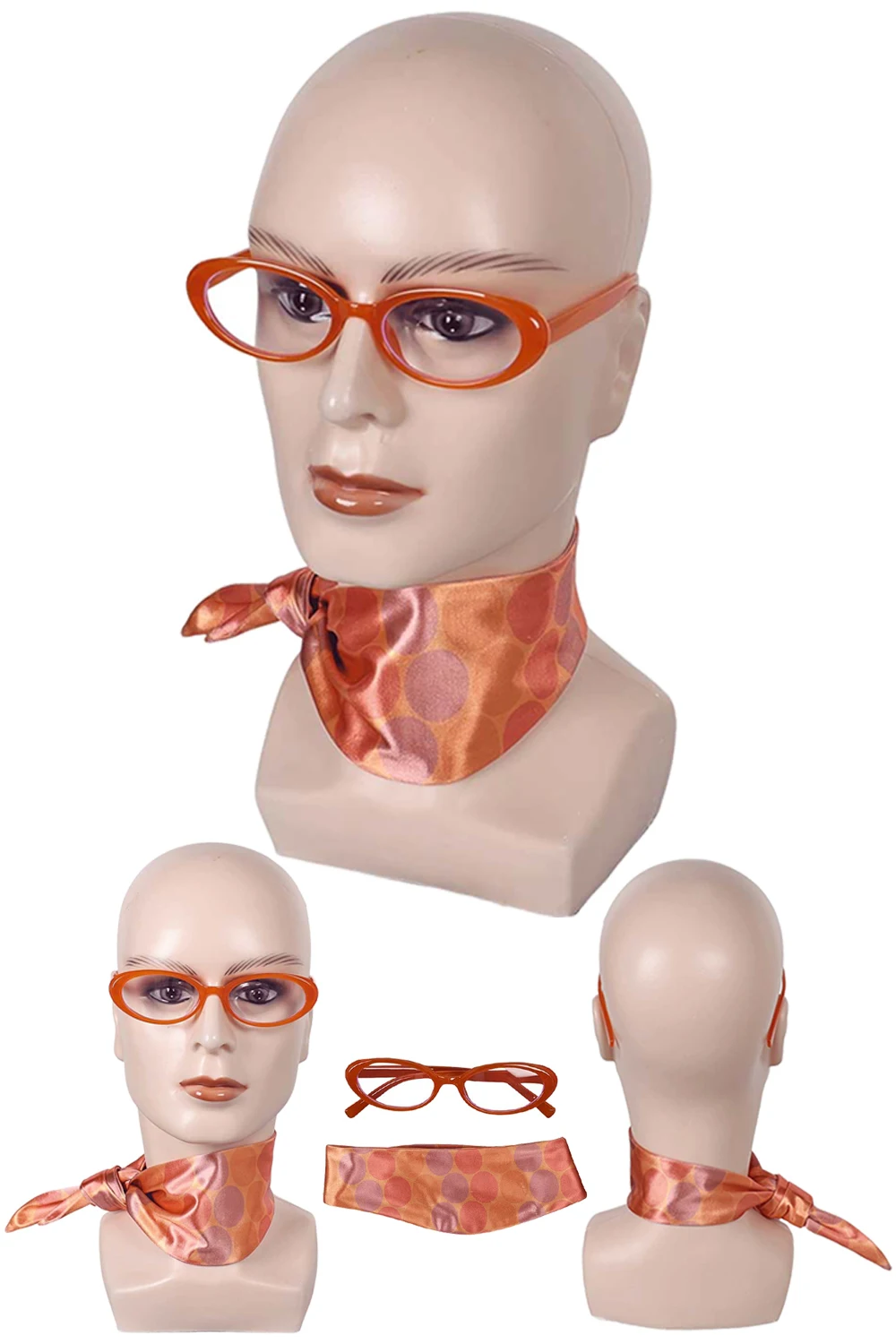 الفيلم داخل تأثيري خارج 2 باولا البرسيمون البرتقال نظارات وشاح الكبار الإناث نظارات هالوين حفلة لعب الأدوار تمويه الدعامة