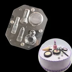 1Set 3D Fashion Cosmetic Lipstick Perfume Chocolate Mould Candy Cake Jelly Mold Wedding Decorating DIY Tool Women's Gift H809