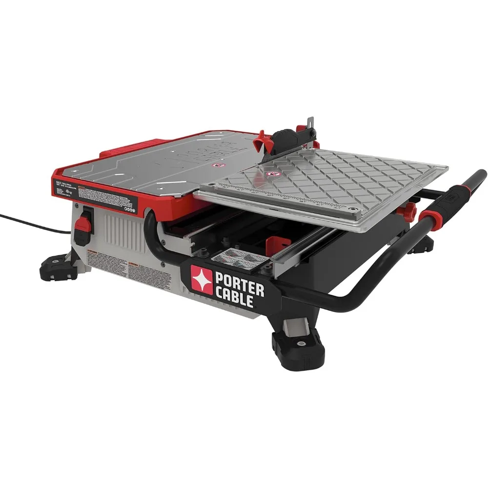 

Tile Saw, Wet Saw with 7-inch Cutting Capacity and On-Board Cutting Guide (PCE980)