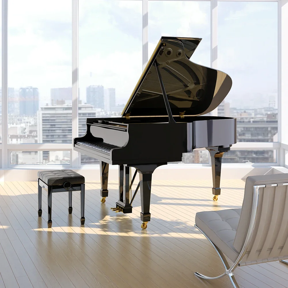 Music Instruments black Polished Baby Grand Piano FOR SALE