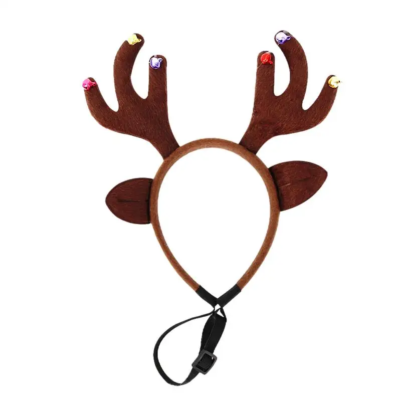 Puppy Antler Headgear Pets Reindeer Antler Headwear Brown Elk Party Headwear Puppy Headband For Small Medium Dogs Cats Rabbits