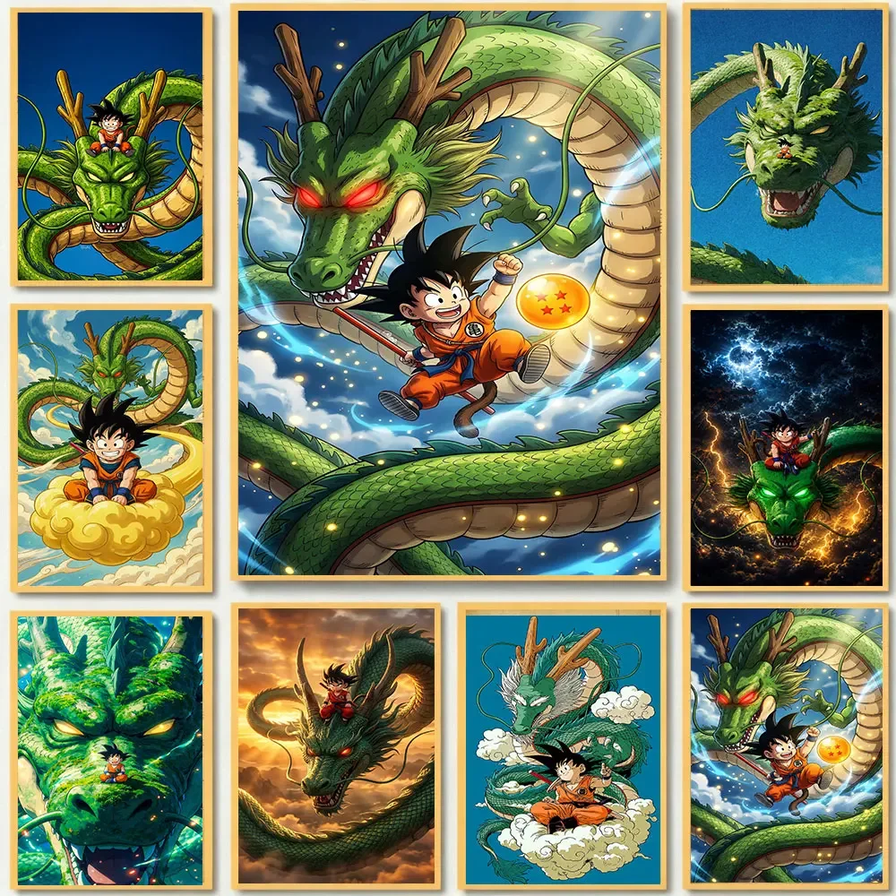 Dragon Ball Anime 5D Full Round Drill Diamond Painting Shenron Mosaic Embroidery Art Home Wall Decor DIY Craft