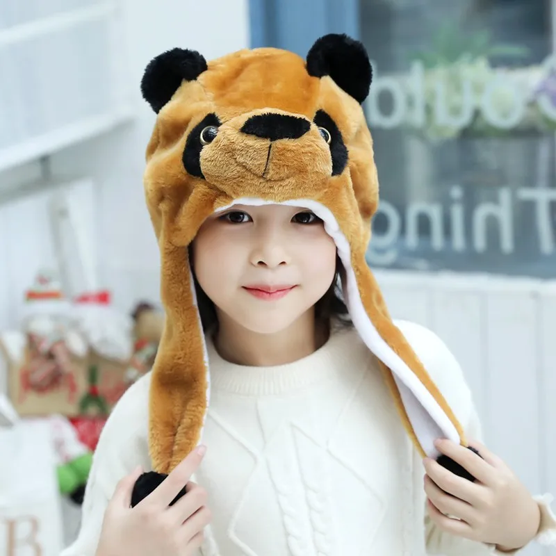 Topi untuk orang dewasa dan anak-anak, topi Beanie binatang boneka/topi licin/Masker