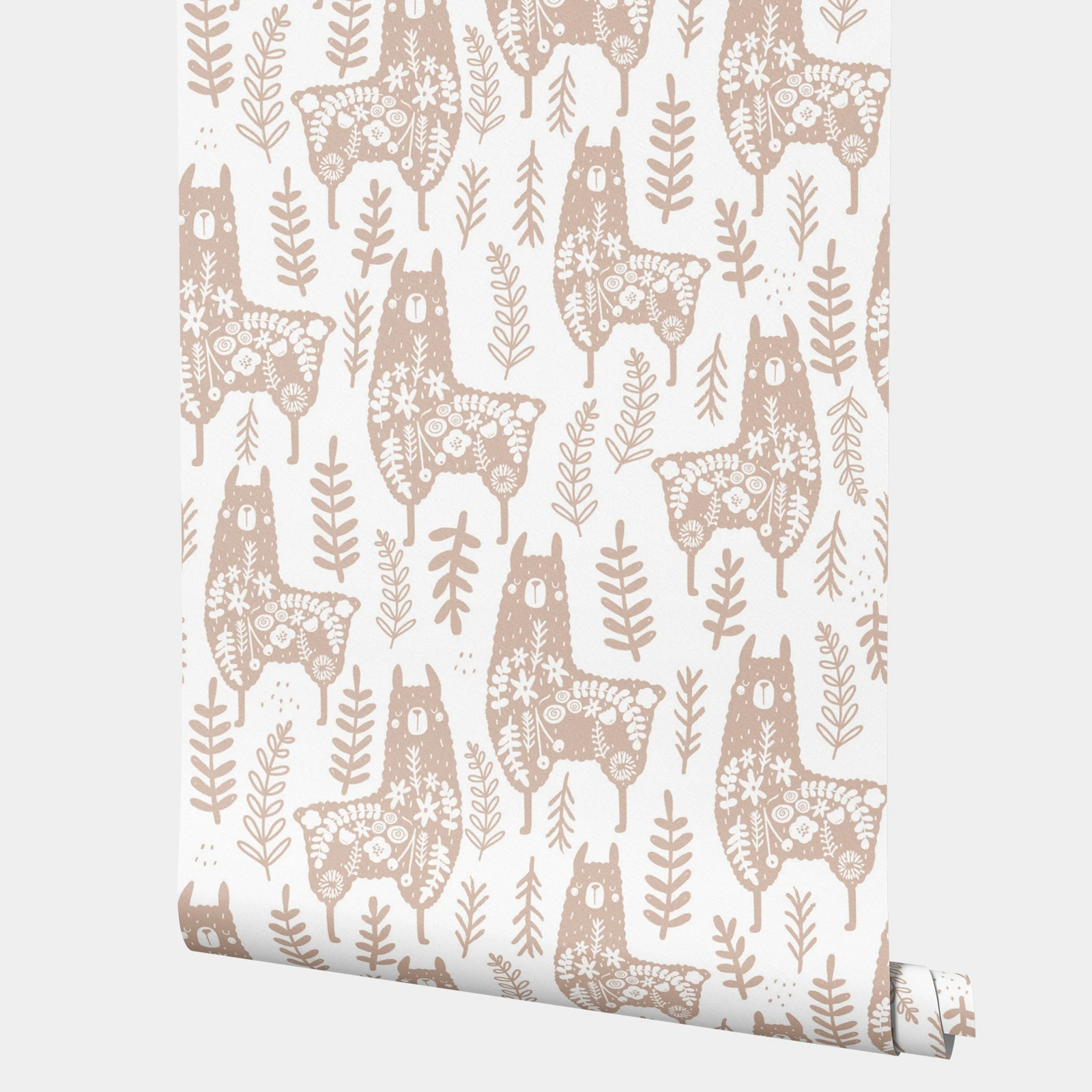 

Съемные очаровательные обои из альпаки с кожурой и наклейкой, обои с милыми животными для детской и детской комнаты, цвет на заказ, 50*300 см