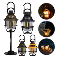 LED Outdoor Vintage Camping Light Type-C Rechargeable Emergency Tent Light IPX4 Waterproof for Outdoor Garden Street Path Lawn