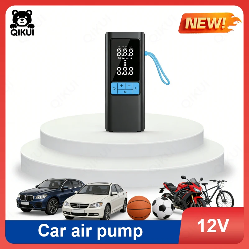 

Портативный беспроводной мини-компрессор для электромобилей, внедорожников, легковых автомобилей, грузовиков, велосипедов, мотоциклов с автоматическим отключением для подкачки шин