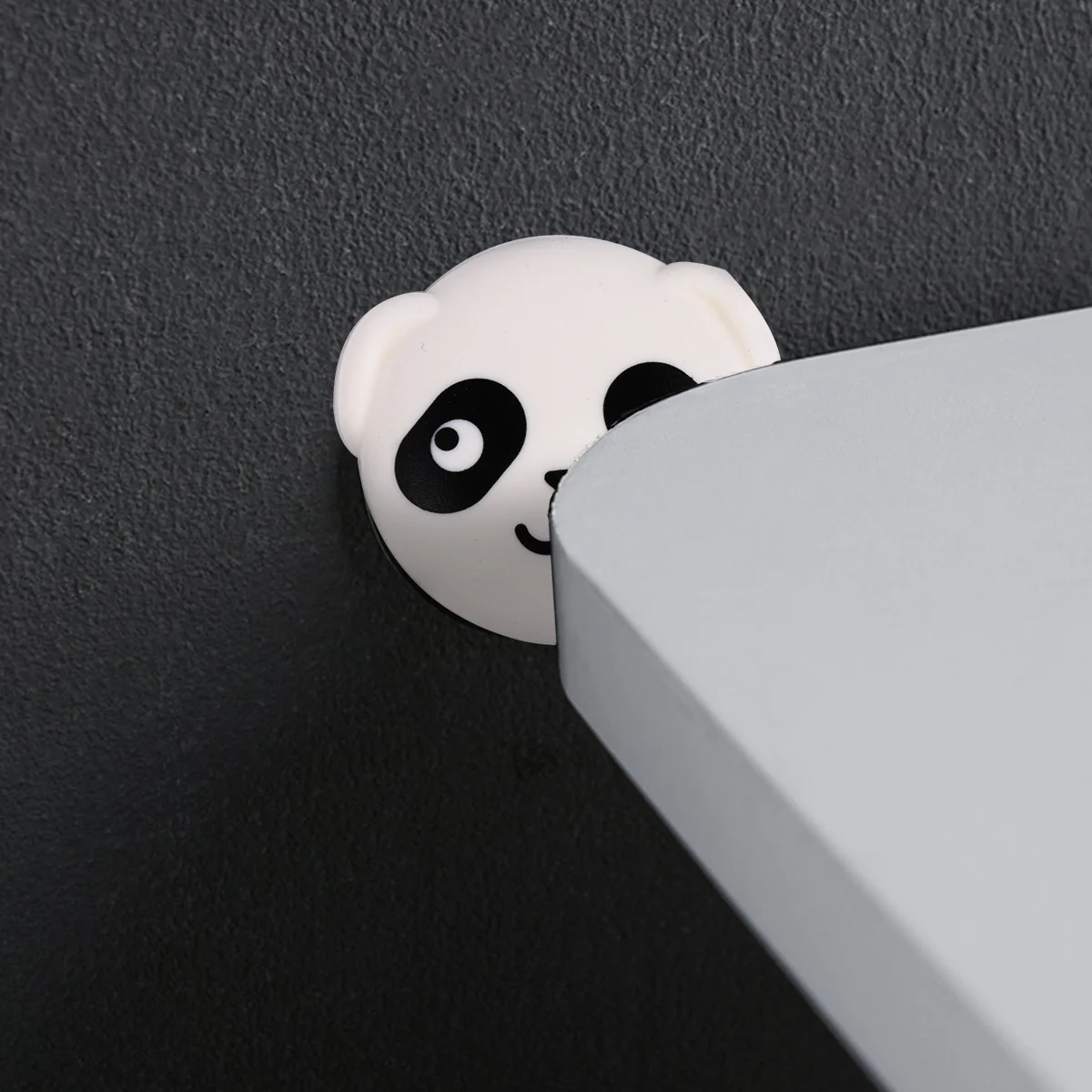 

3Pcs Door Stoppers Silicone Panda Shape Protective Mats Self-Adhesive Crash Pads Door Handle Bumper Wall Protection