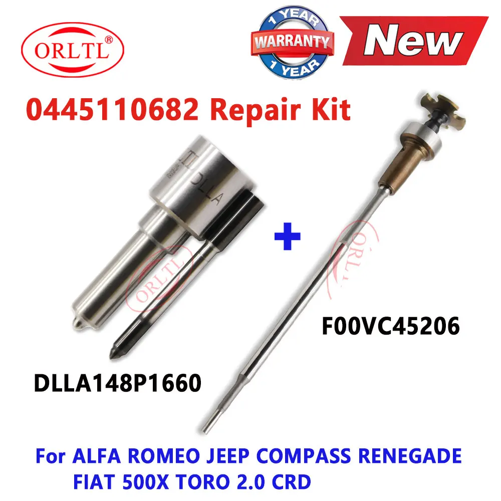 

0445110682 Diesel Fuel Injector 55263233 Nozzle DLLA148P1660 Valve F00VC45206 For ALFA ROMEO JEEP COMPASS RENEGADE /FIAT