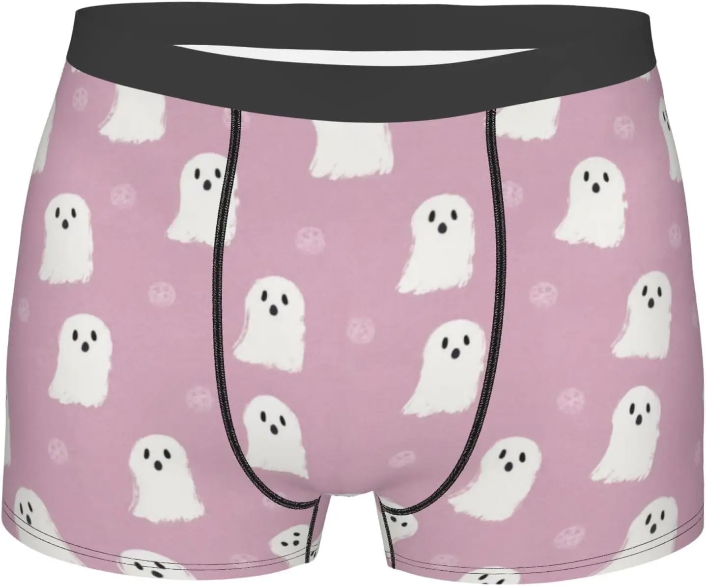 Cute Halloween Pumpkin Ghost Bat Men'S Boxer Briefs Soft Stretch Underwear Comfortable Breathable Printed Boxer Shorts