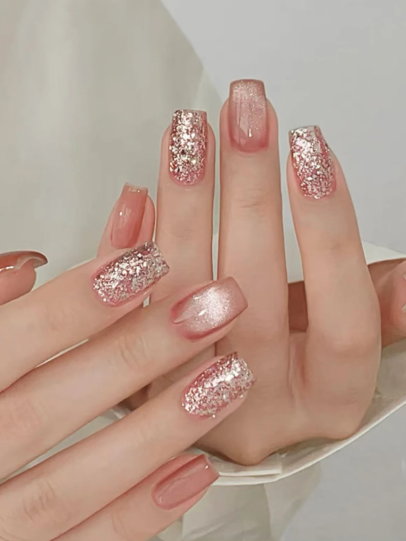 1/12PCS Neue Nagel Salon Bunte Funkelnden Platin Glitter Pailletten Wolke Brokat Crushed Diamant UV Gel Nagellack