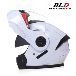 Casco Flip Up Modular Double Sun Visor Mtorcycle Helmet Men Women Protective Classic Riding DOT ECE Approved Racing Capatece
