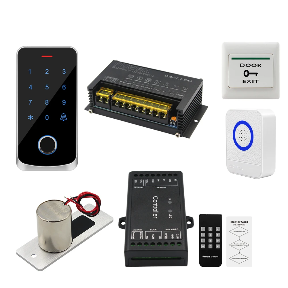 Wiegand Controller With Fingerprint Reader Kit Access Control Sets Support WIFI Tuya App 13.56Mhz Card Reader Temporary Password