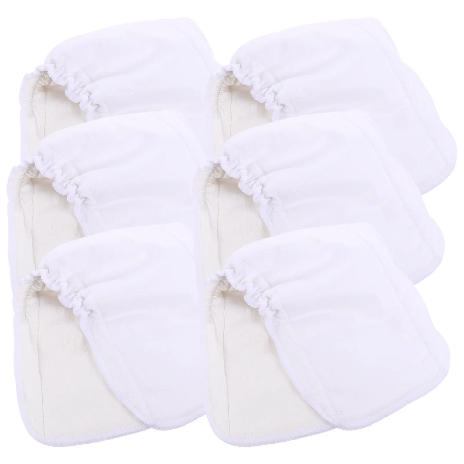 

6pcs Bamboo Cotton Diaper Liners Baby Inserts Nappy Pads Reusable Washable Absorbent Breathable Soft Practical Diapers