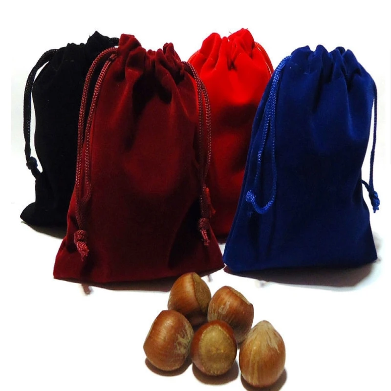 wholesale Professional custom high quality drawstring velvet bag for mobile phone\HDD accessories gift jewelry pouch