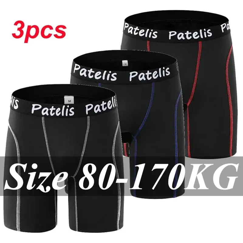 

90-170kg Men's Boxers 1pc/3pcs Plus Size XL-5XL Shorts Comfortable Male Underwear Comfortable Underpants Fitness Workout Clothes