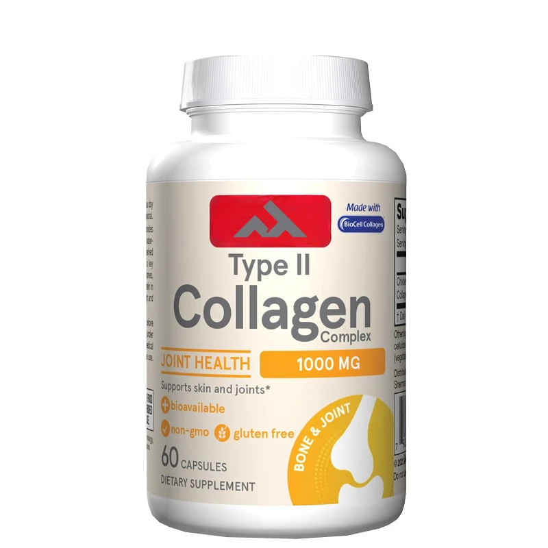 Type II Collagen Complex 500mg - Dietary Supplement To Support Skin and Joints - Derived From Chicken Breast Cartilage