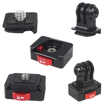 Mini Monitor Mount Plate Quick Release Clamp Fast Switch ติดตั้งระบบ 1/4 สกรูสําหรับกล้อง SLR ขาตั้งกล้อง Slide Rail Stabilizer