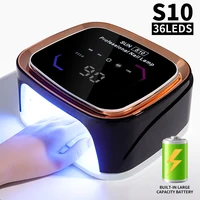 Secador profesional de luz LED UV para decoración de uñas, luz de secado de uñas inalámbrica inteligente con pantalla HD para un curado rápido de todos los geles