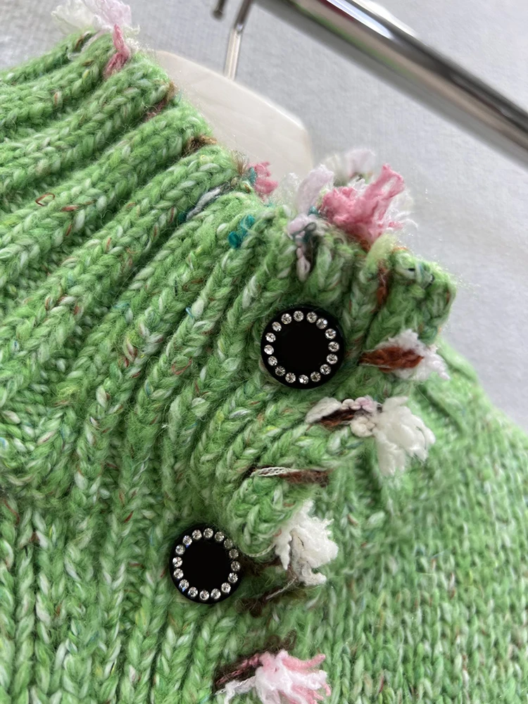 SVORYXIU 2025 Otoño Invierno estilo Casual serie de colores cárdigan tejido de un solo pecho cárdigan cálido de moda para mujer