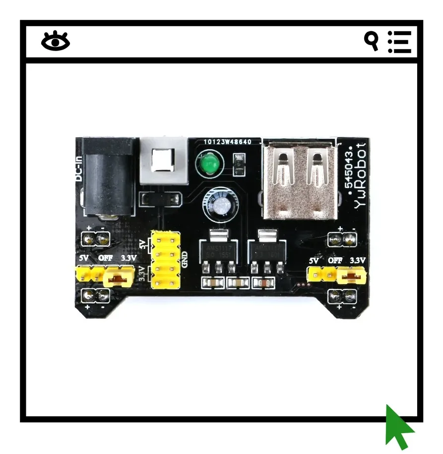 

5PCS Bread board power module MB-102 5V/3.3V DC voltage regulator module