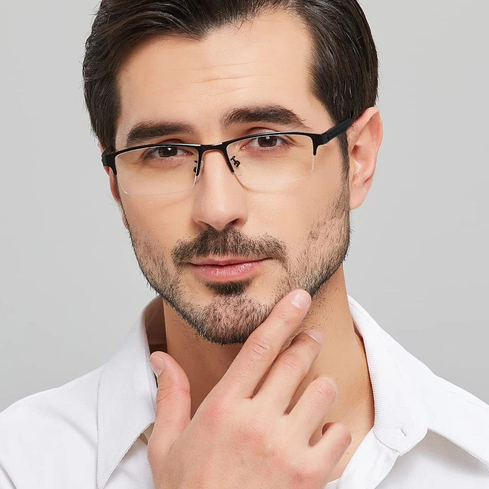 Reading Glasses for Men Women Alloy Eyeglass Frame Spring Hinge Glass Anti Glare Filter Lightweight Eyeglasses Quality Readers image 5