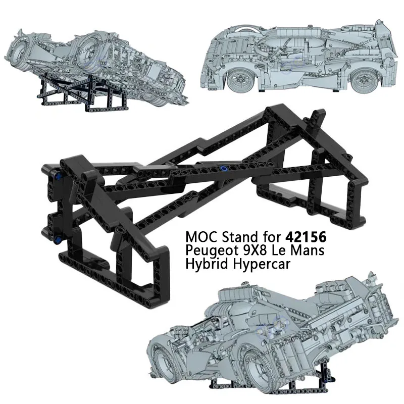 Nuovo espositore MOC adatto per 42156 9 x8 Mans Hybrid Hypercar Technical Sports Cars Building Blocks mattoni fai da te giocattoli regalo