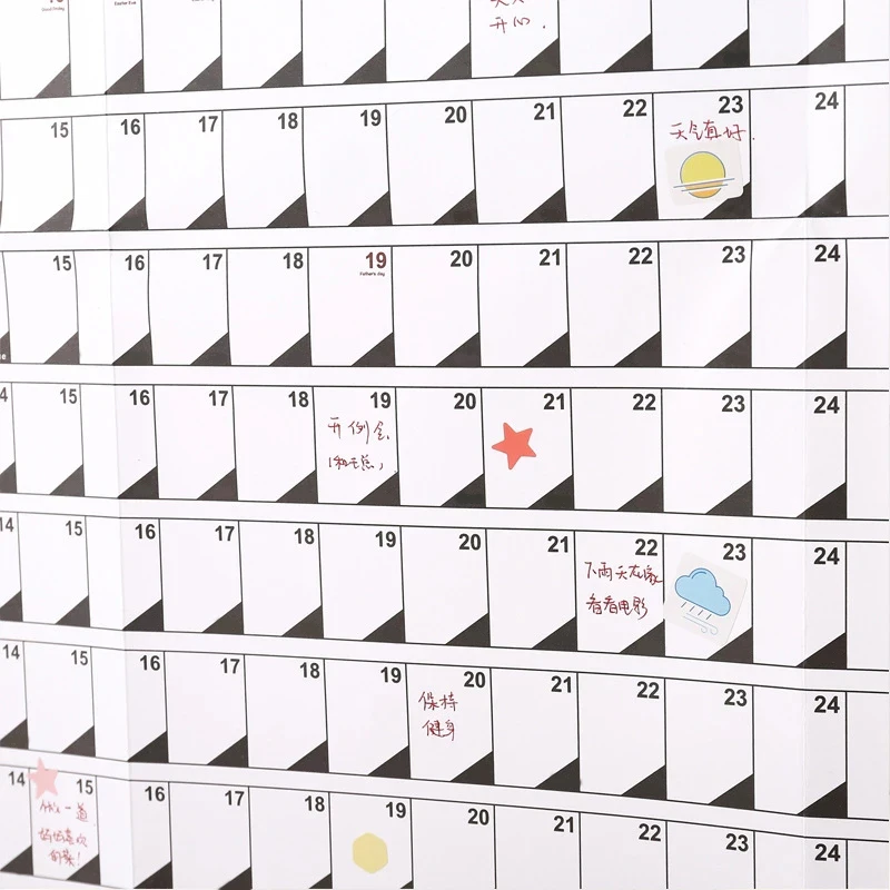 2025 2024 Calendar Planner Sheet Hanging Wall Calendar Yearly Daily Schedule To Do List Annual Planner Agenda Organizer Office