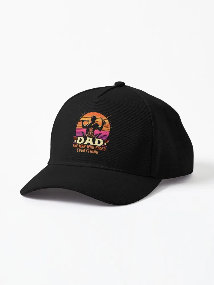 Funny Dad The Man Who Fixes Everything Vintage Retro Cap Man caps  Anime Hat