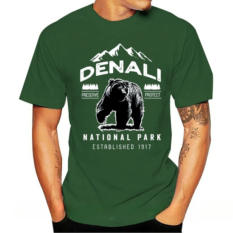 New Denali National Park Shirt Denali Alaska Shirt vintage Summe New Arrival anime clothes streetwear Summer  streetwear Cotton